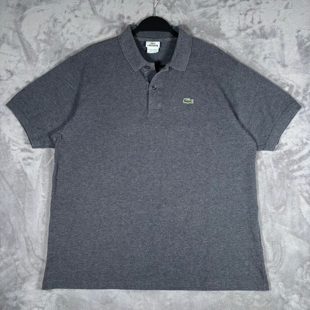 Lacoste Gray Heather Cotton Pique Polo Shirt Men’s Size 6 XL